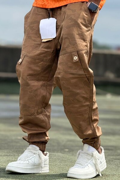 Pantalon cargo marron robuste