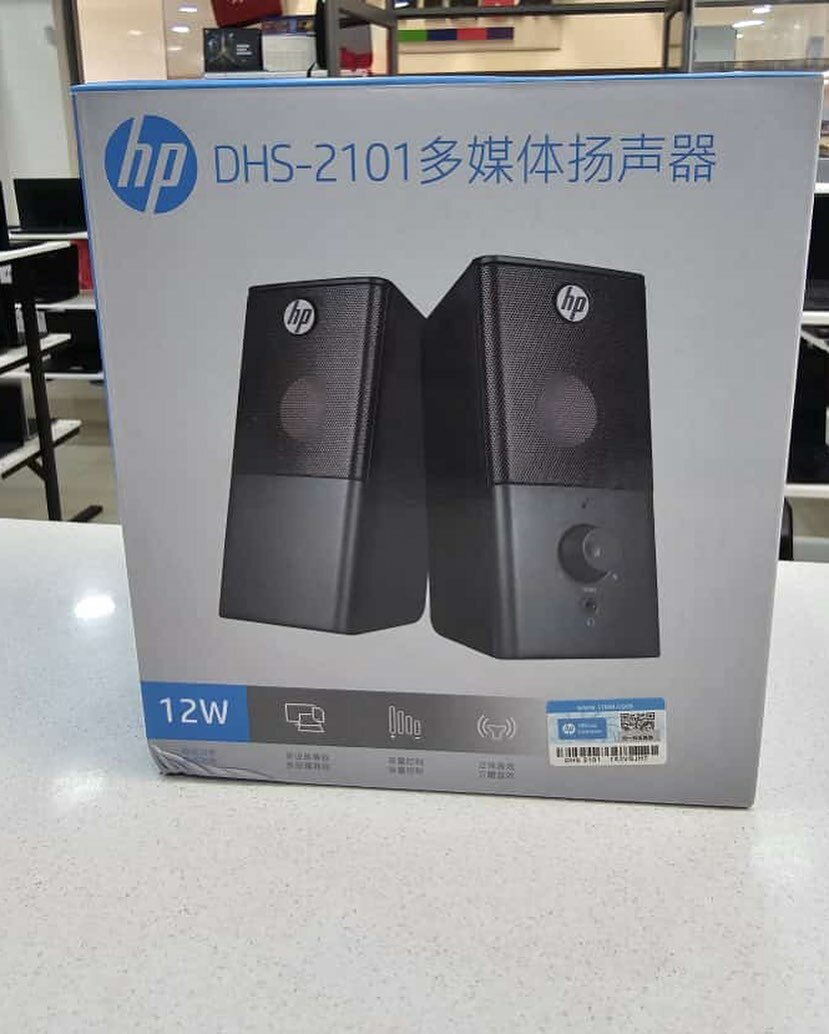 HP DHS-2101 12W 2.0 Channel Micro USB Bookshelf Speaker - Black