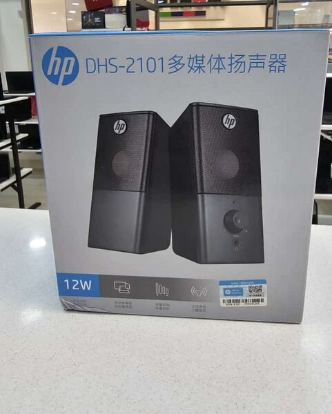 HP DHS-2101 12W 2.0 Channel Micro USB Bookshelf Speaker - Black