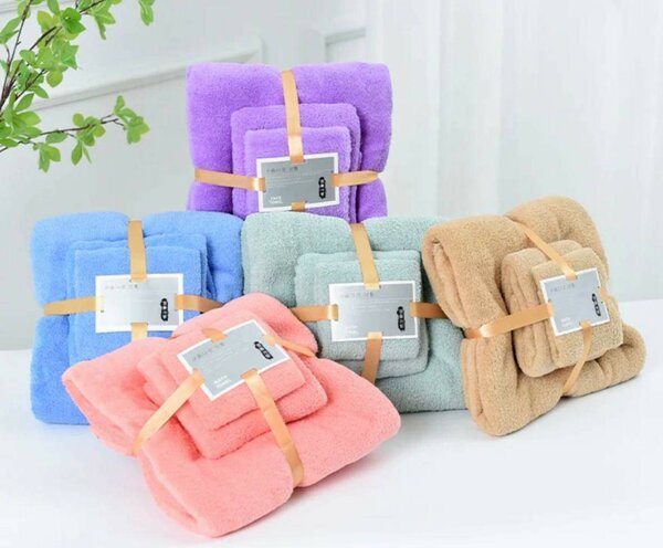 Lot de Serviettes Douces Multicolores