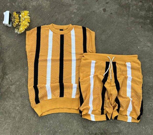 Ensemble rayé décontracté