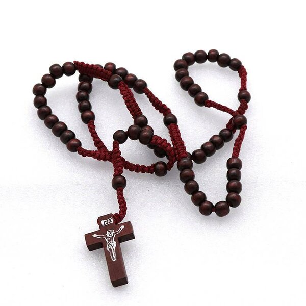 Chapelet en bois naturel