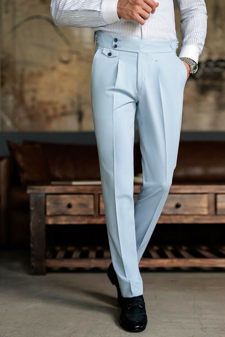 Pantalon élégant homme, taille haute