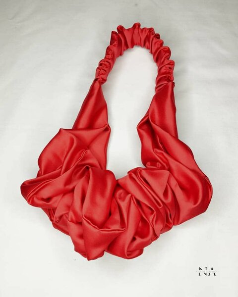 Bandeau-Chouchou satin rouge