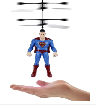 Superman flying toy with touch control