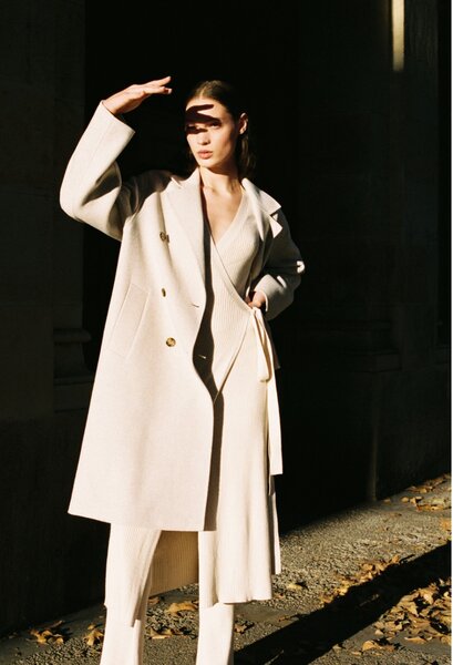 Пальто шерстяное Mango