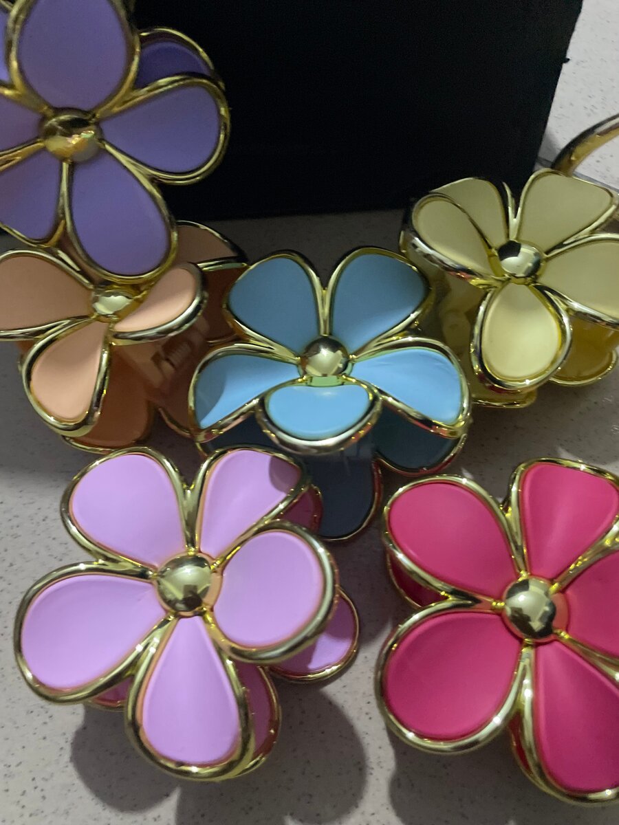 Barrettes florales colorées