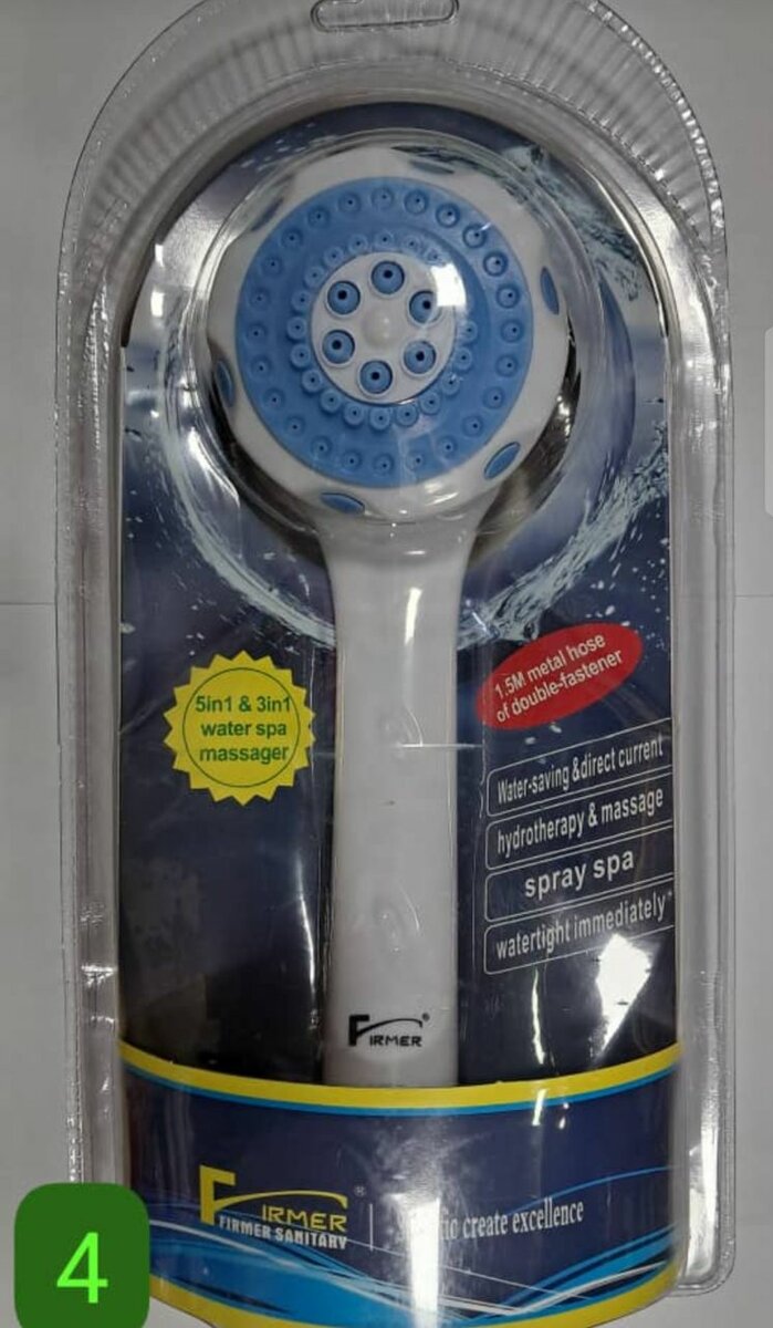 Douchette hydromassage 5-en-1
