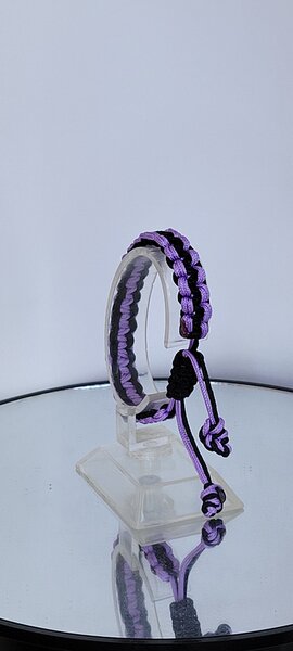 Bracelet tressé violet noir