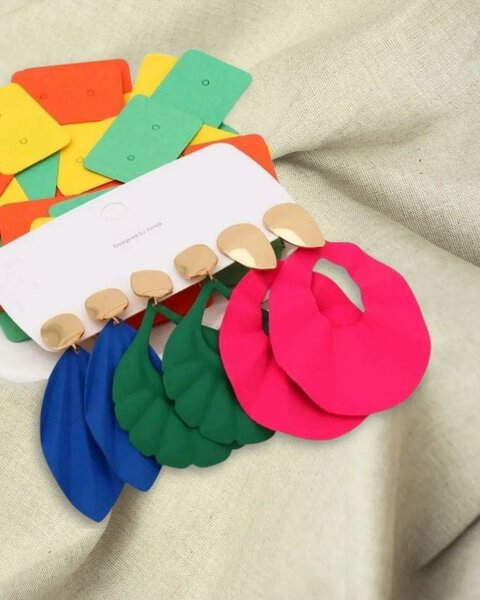 Boucles d'oreilles colorées