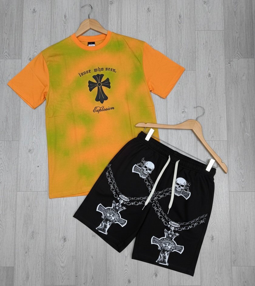 Ensemble T-shirt et Short Style Gothique