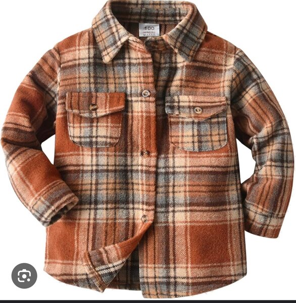 Woolen boys flannel long sleeves