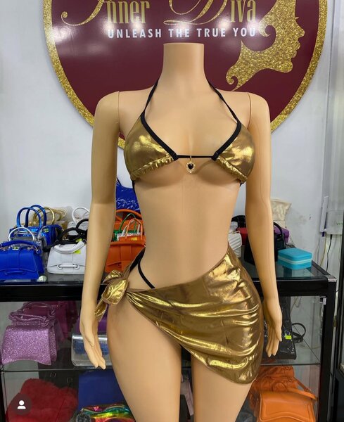 Gold swimming suit
