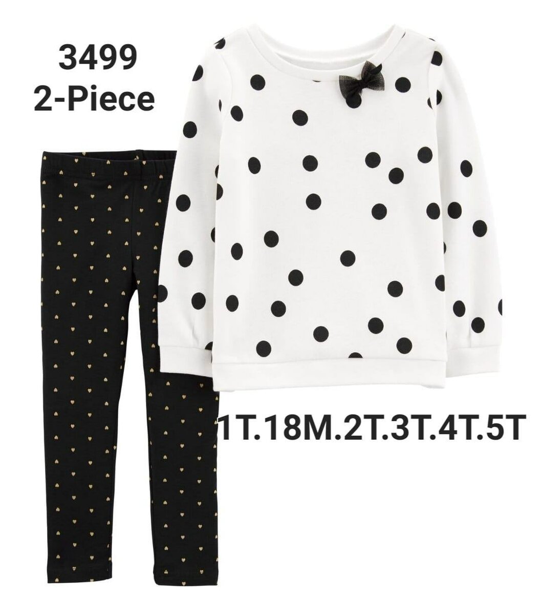 Carter's 2 piece polkadot dress imported