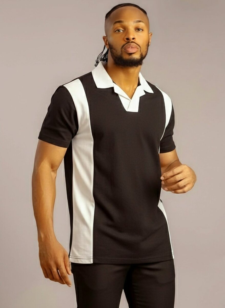 Polo ensemble noir et blanc