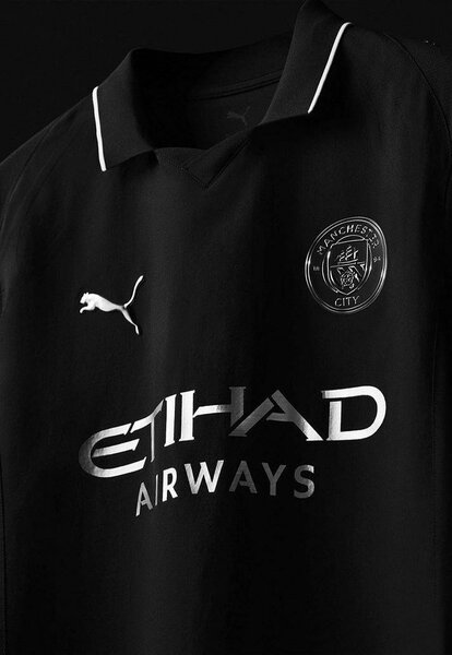 Maillot Man City Noir Supporte