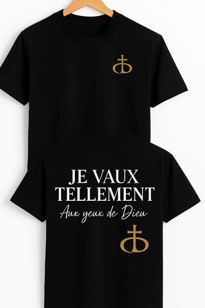 T-shirt imprimé noir croix
