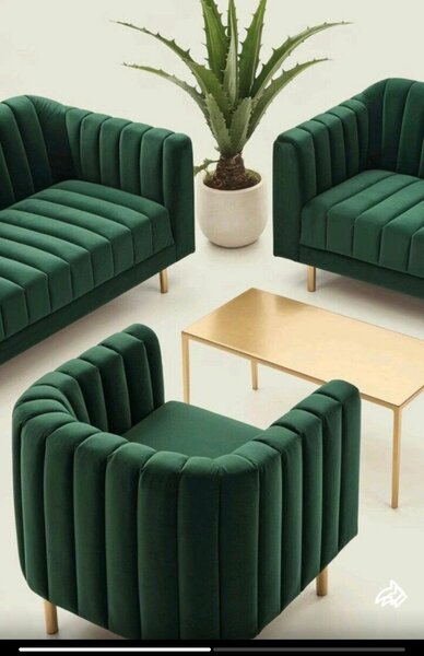 Ensemble Canapé Velours Vert