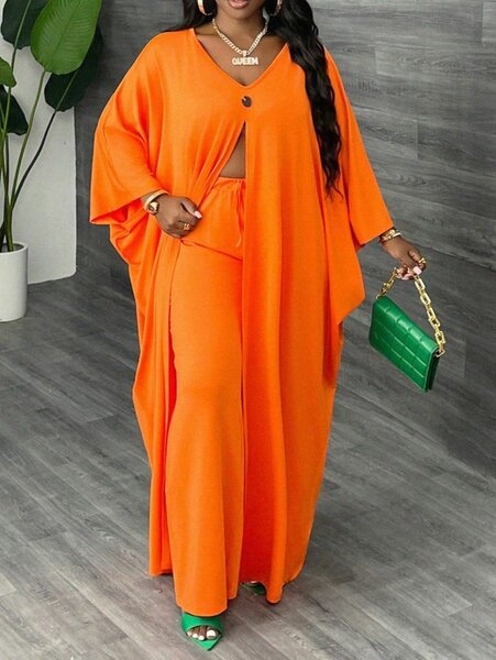 Robe longue orange élégante