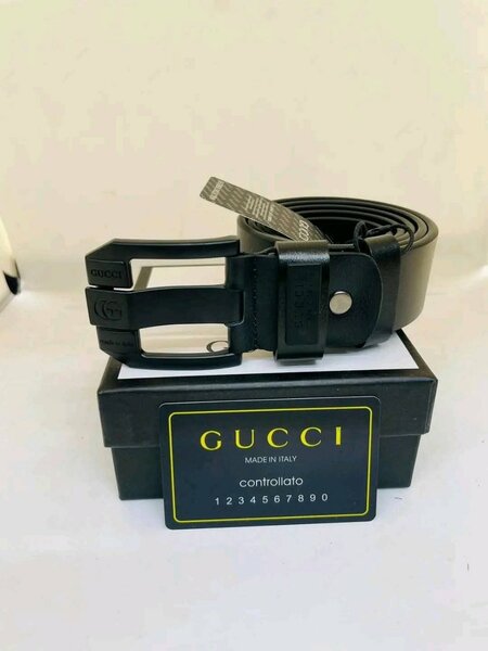 Ceinture en cuir Gucci noire