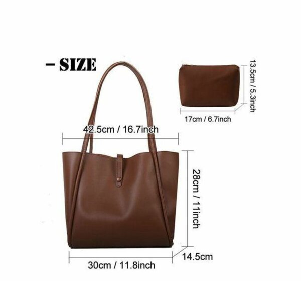 Grand Sac Cabas Marron Élégant