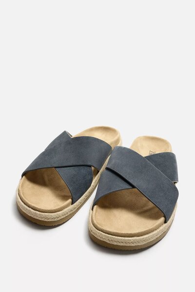 Sandales croisées Zara beige