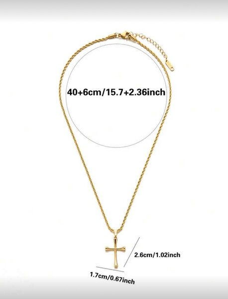 Collier croix en or élégant