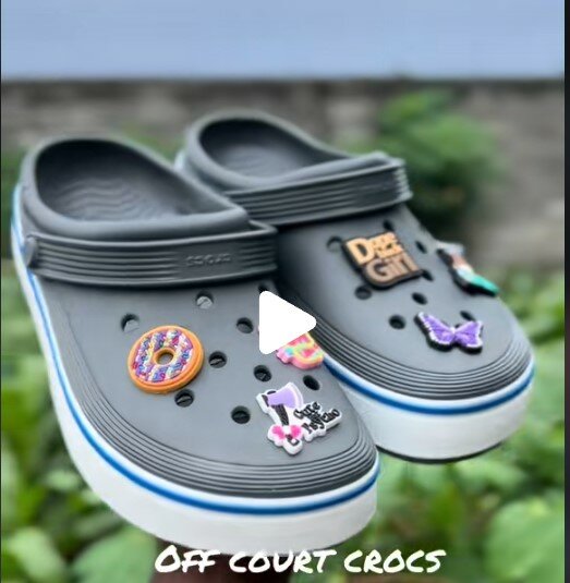 Beautiful decorated crocs