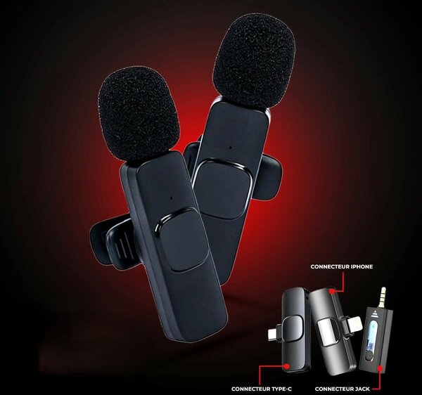 Microphone cravate sans fil