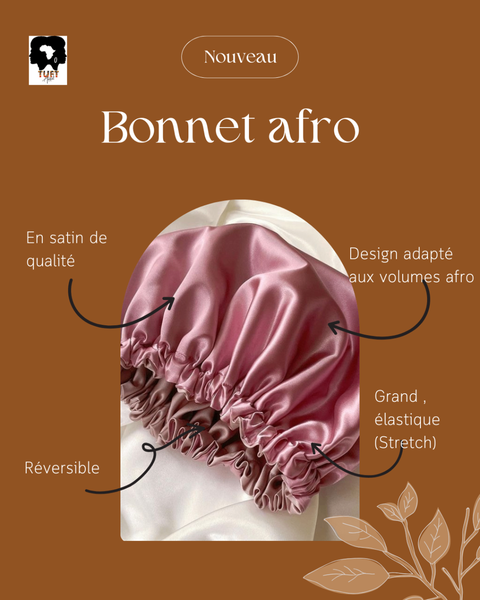 Bonnet Afro Satin Réversible