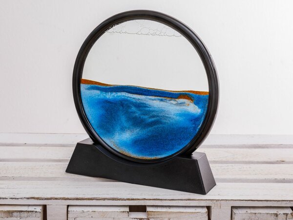 Cadre décoratif sable bleu