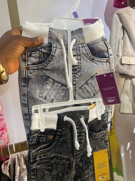 Kids Distressed Denim Joggers