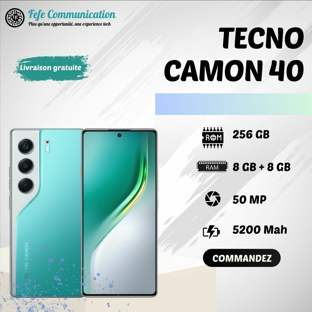 Tecno Camon 40 - 256GB - 16GB