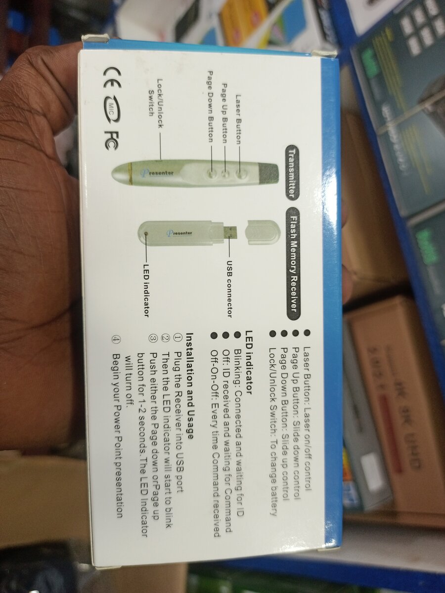 Presentation pointer leser