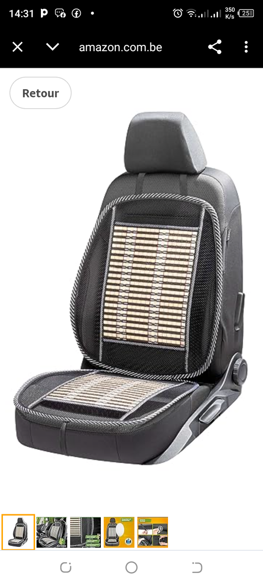 Housse de siège auto bambou