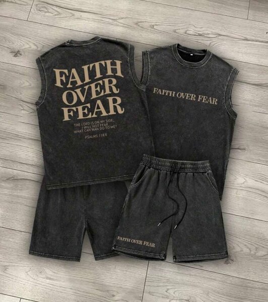 T-shirt et Short "Faith Over Fear"