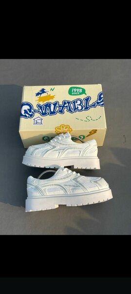 Baskets plateformes blanches mode