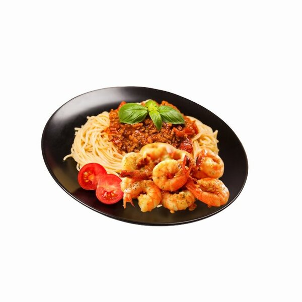Spaghetti bolognaise crevette