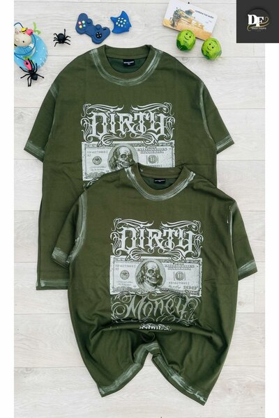 T-shirt verte imprimée tendance