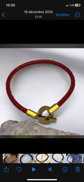 Bracelet en cuir tressé
