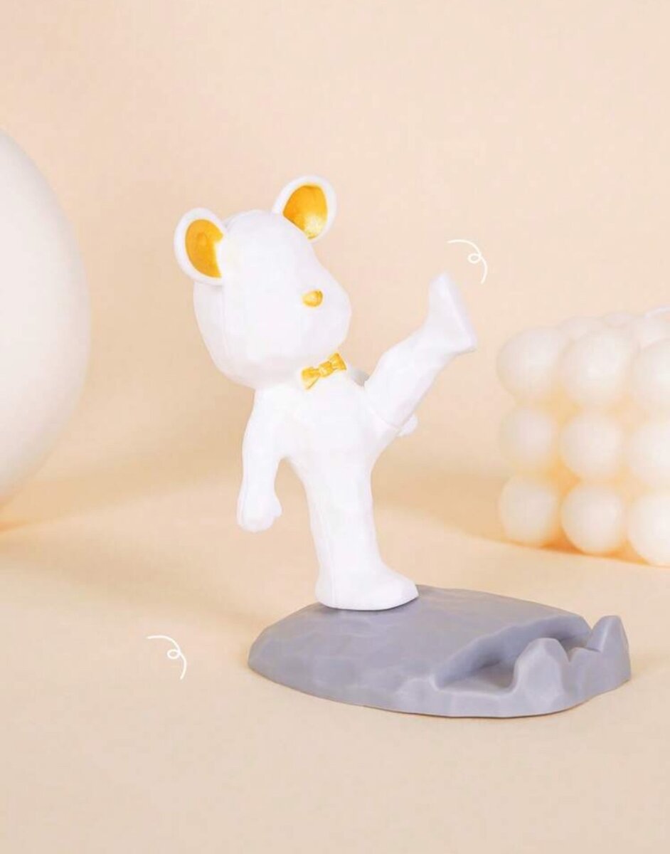 Support téléphonique design ours