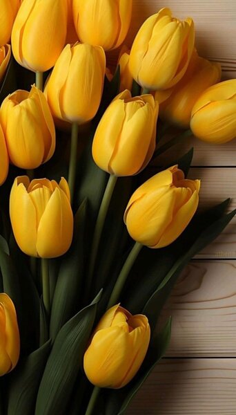Тюльпаны желтые