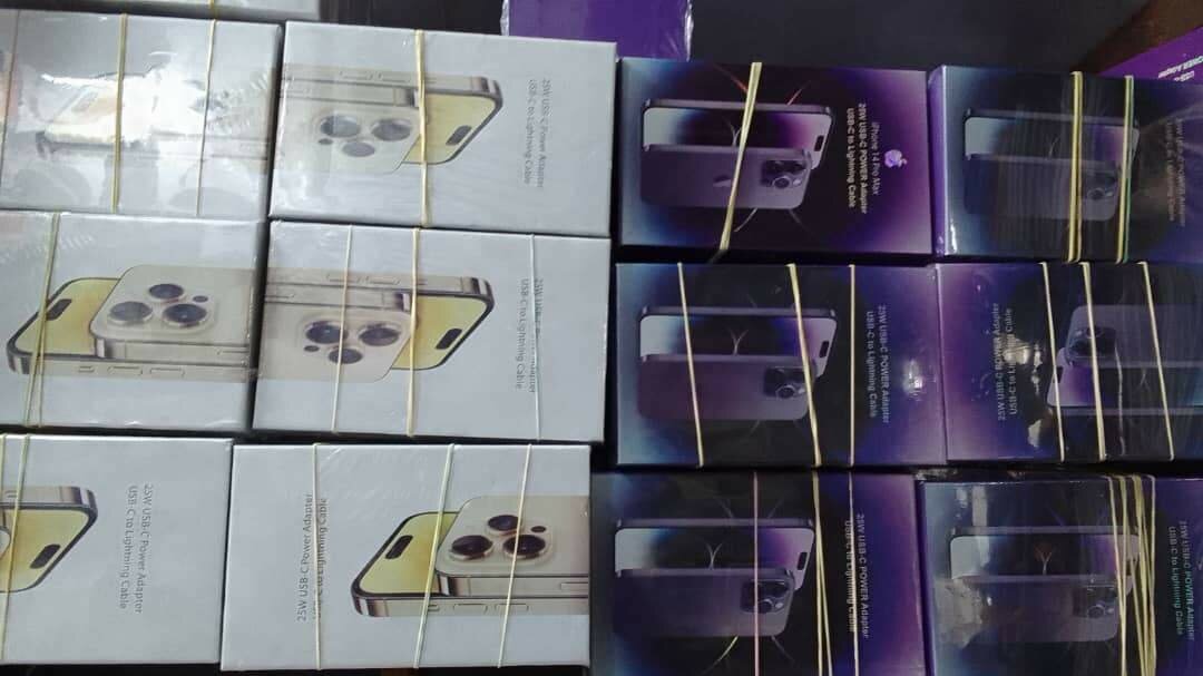 Charger and headphones