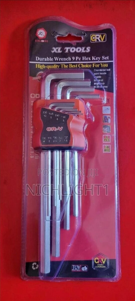 9 pcs allen key