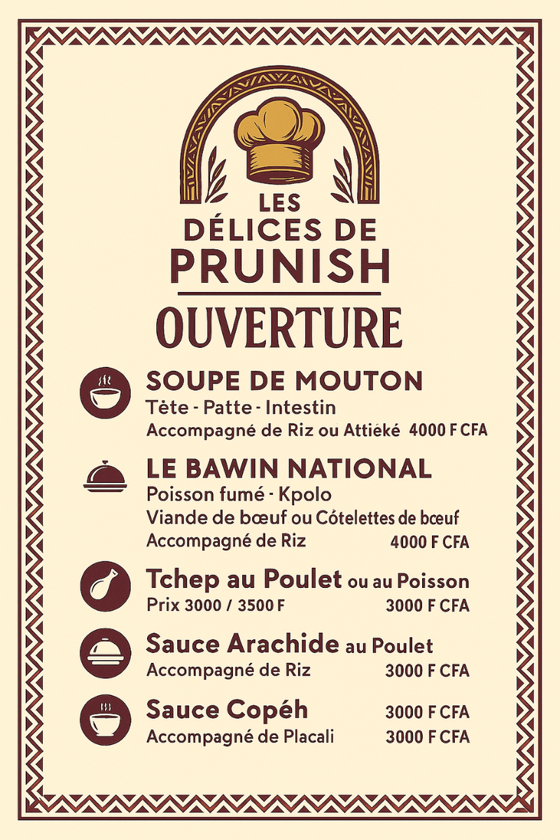 Menu du Jour Bawin National
