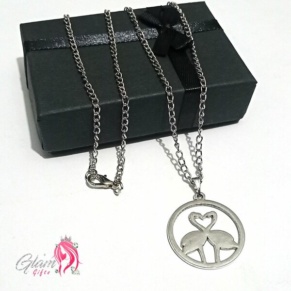 Swan Love Necklace Gift Box