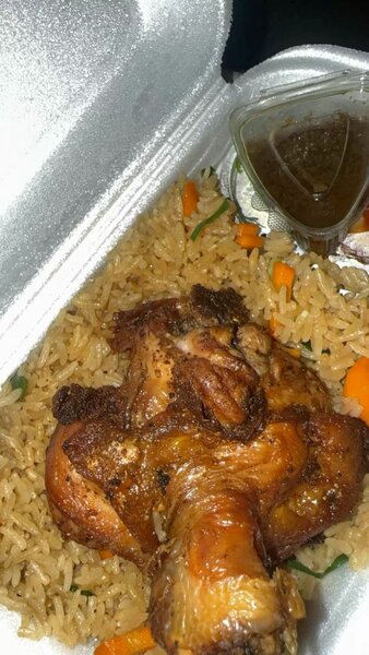 Poulet rôti avec riz épicé