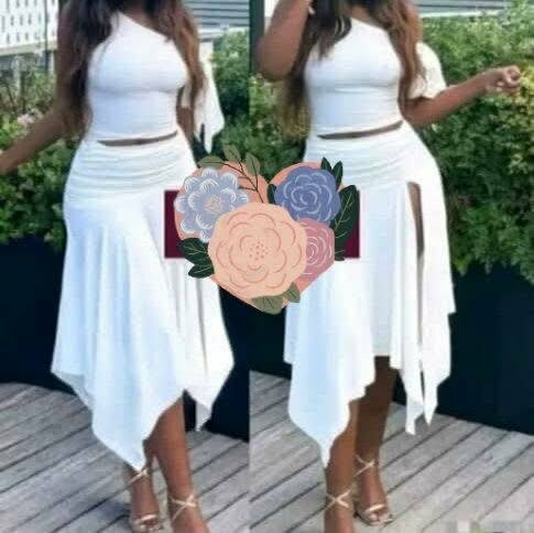 Jupe blanche asymétrique