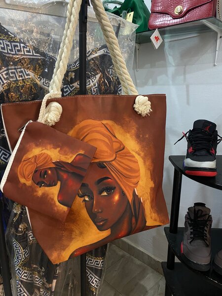 Sac fourre-tout illustré avec pochette