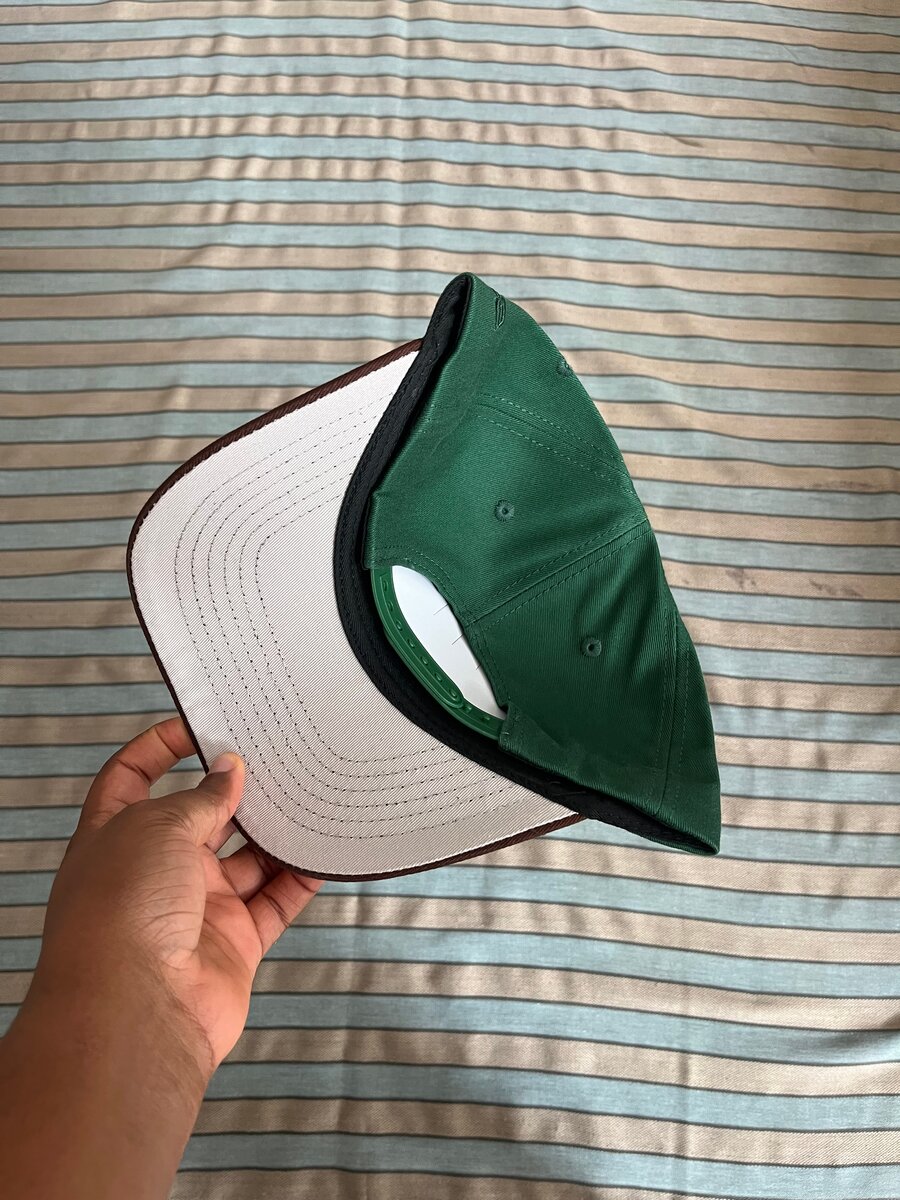 Casquette Snapback Vert et Marron